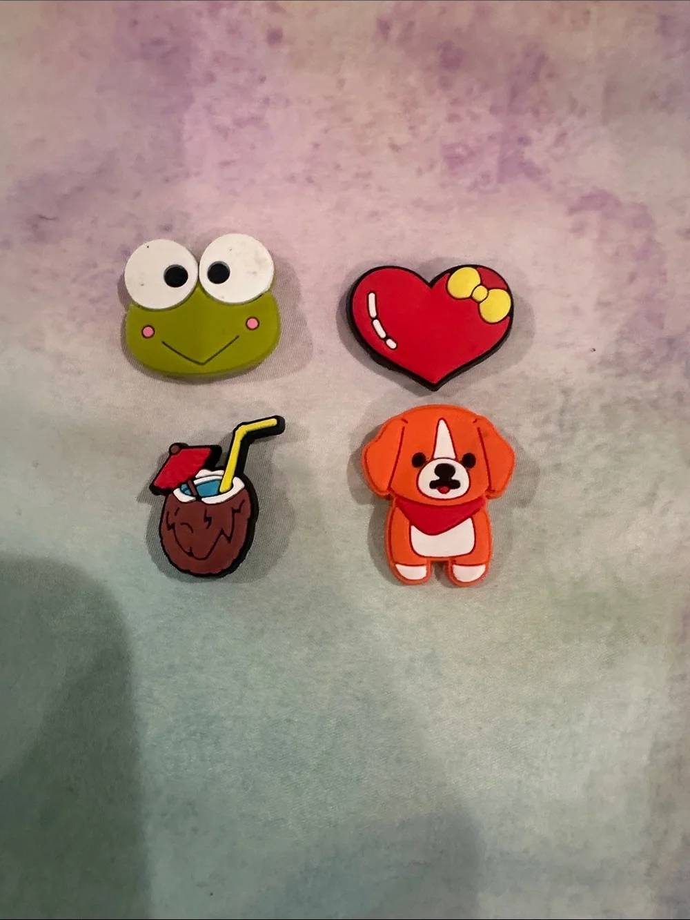 CROCS Multicolor Kids Jibbitz Charms - Frog, Heart, Coconut, Dog